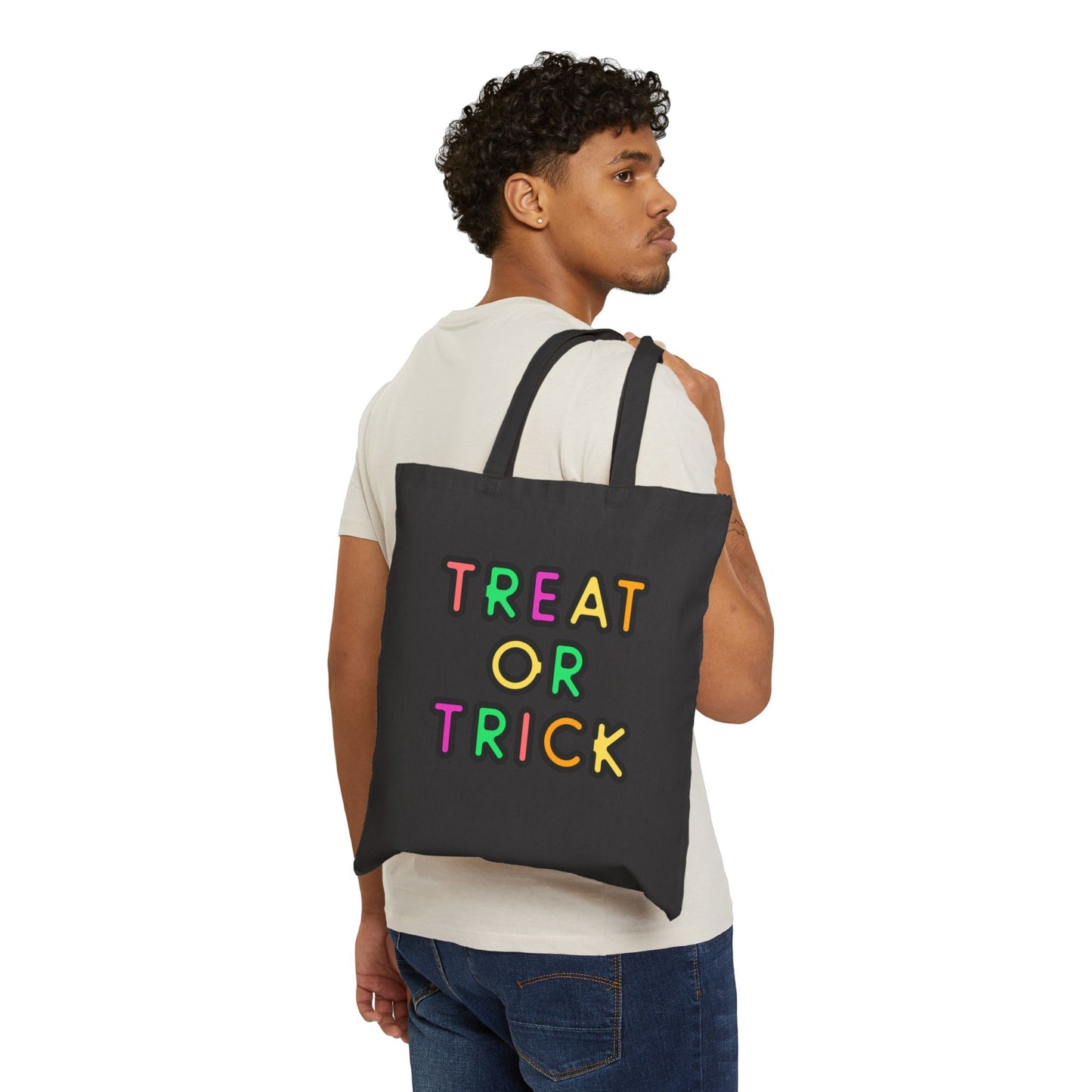 Treat or Trick Cotton Canvas Tote Bag