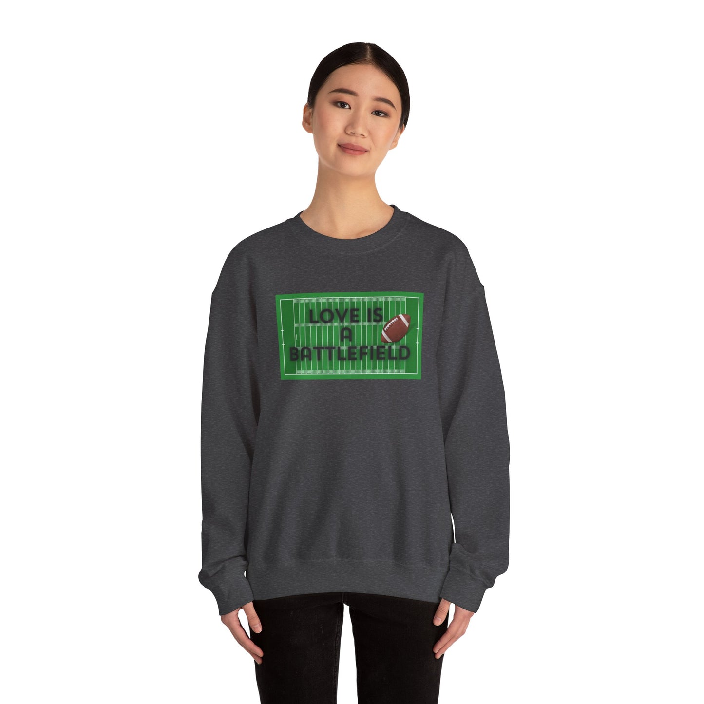 Love is a Battlefield Unisex Heavy Blend™ Crewneck Sweatshirt