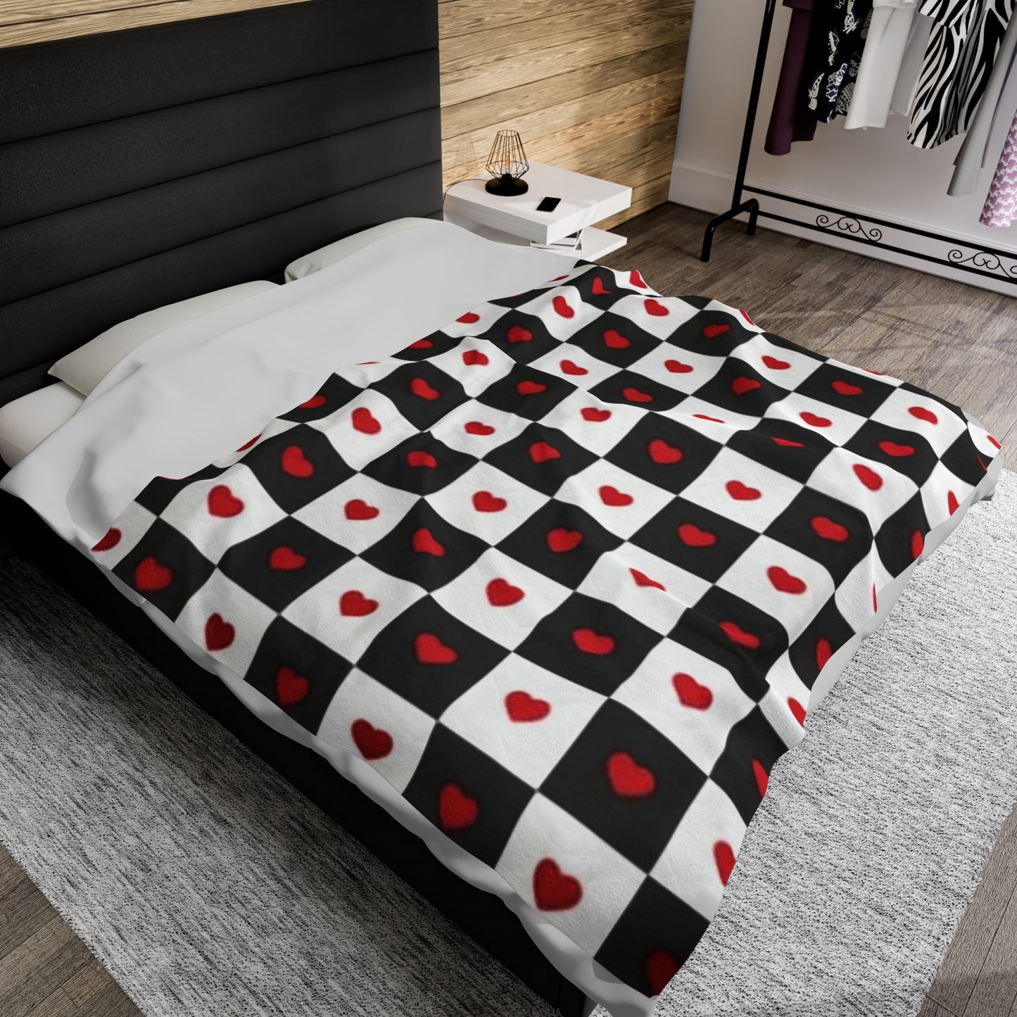 Checkmate Love Valentine Plush Blanket