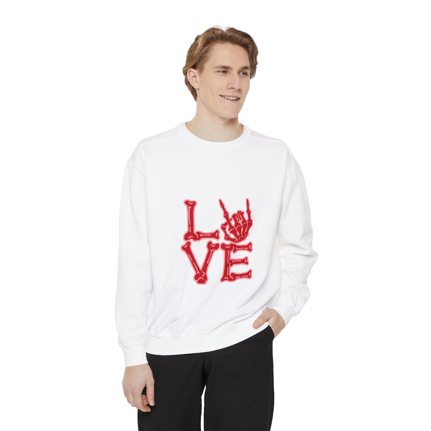 Love Rock Unisex Garment-Dyed Sweatshirt