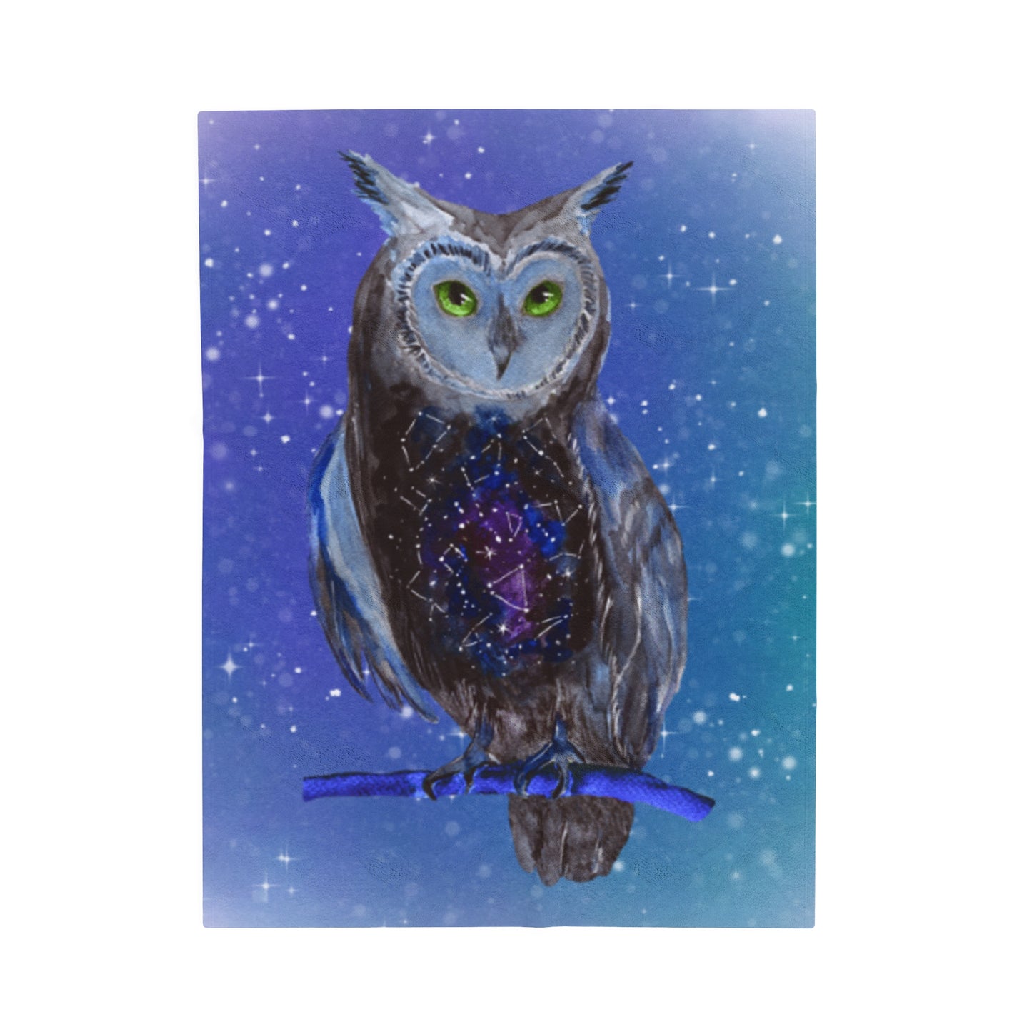 Star Owl Nature Animals Velveteen Plush Blanket