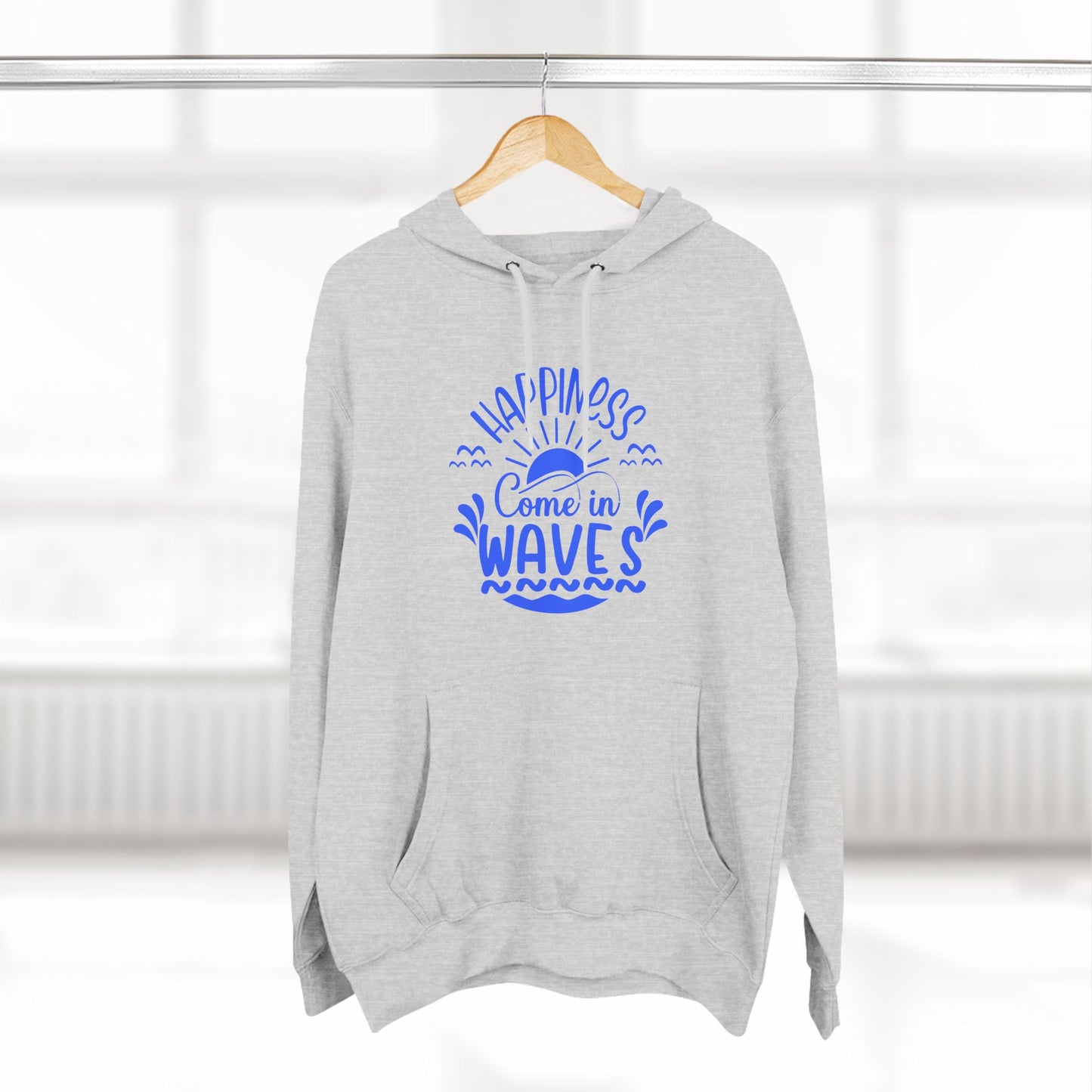 Happiness Waves Three-Panel Fleece Hoodie